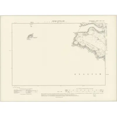 1905 Map of Devonshire CXXX.SW, 1907 Print