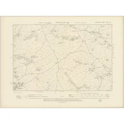 1905 Map of Devonshire CXXXI.NE, 1906 Print