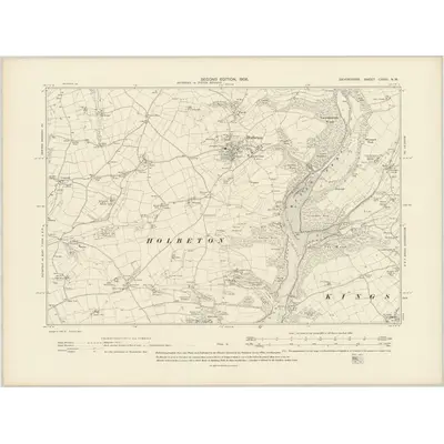 1905 Map of Devonshire CXXXI.NW, 1906 Print