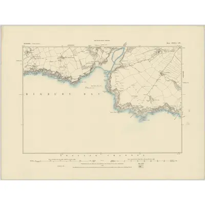 1885 Map of Devonshire CXXXI.SW, 1886 Print