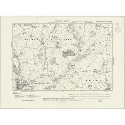 1938 Map of Devonshire CXXXII.SE, 1944 Print