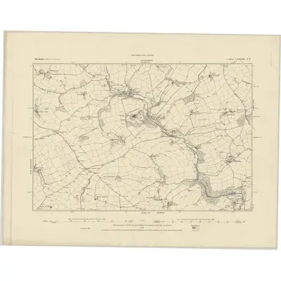 1885 Map of Devonshire CXXXIII.NW, 1886 Print
