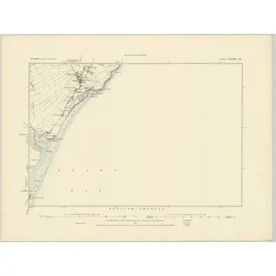 1885 Map of Devonshire CXXXIII.SE, 1886 Print