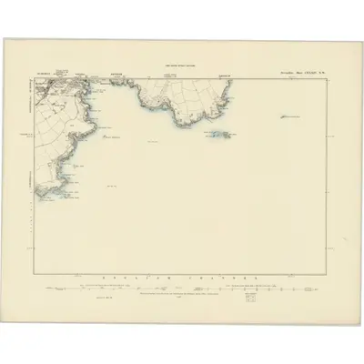 1884 Map of Devonshire CXXXIV.NW, 1887 Print