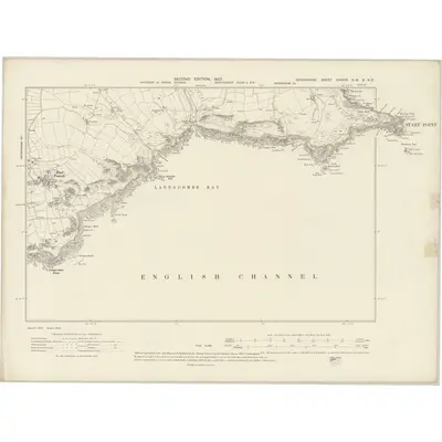 1904 Map of Devonshire CXXXIX.NW & NE, 1907 Print
