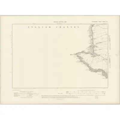 1905 Map of Devonshire CXXXV.SE, 1907 Print