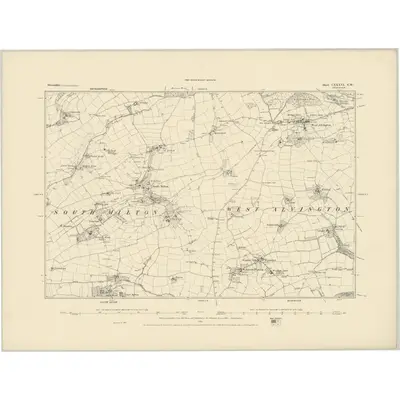 1884 Map of Devonshire CXXXVI.NW