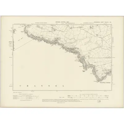 1905 Map of Devonshire CXXXVIII.NE, 1907 Print