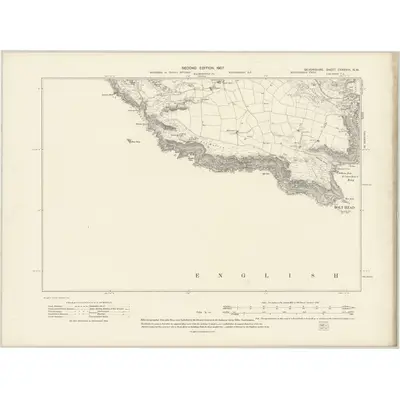 1905 Map of Devonshire CXXXVIII.NW, 1907 Print