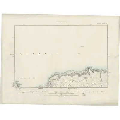 1886 Map of Devonshire I.SE, 1888 Print