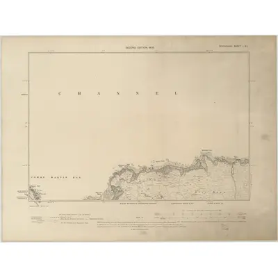 1903 Map of Devonshire I.SE, 1905 Print