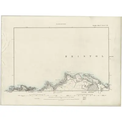 1886 Map of Devonshire Ia.SE & I.SW, 1889 Print