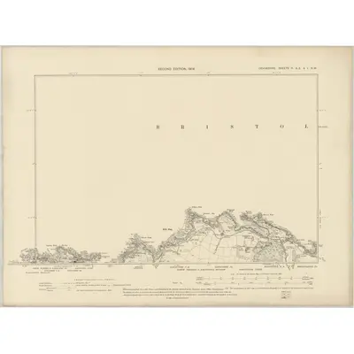 1903 Map of Devonshire Ia.SE & I.SW, 1906 Print
