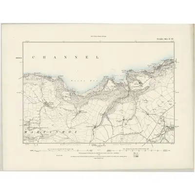 1887 Map of Devonshire II.SE, 1888 Print