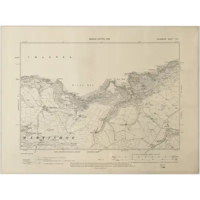 1903 Map of Devonshire II.SE, 1905 Print