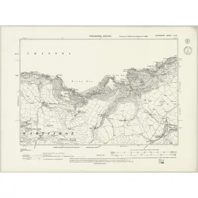 1938 Map of Devonshire II.SE, 1943 Print