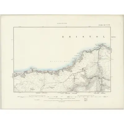 1886 Map of Devonshire II.SW, 1888 Print
