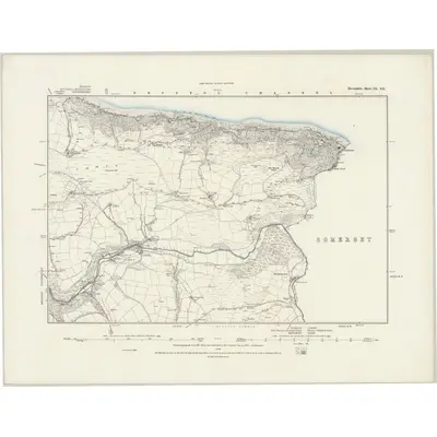 1887 Map of Devonshire III.SE, 1888 Print