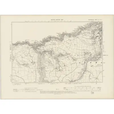1903 Map of Devonshire IV.NE, 1905 Print