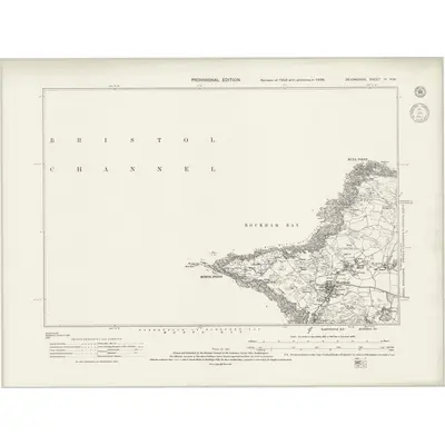 1938 Map of Devonshire IV.NW, 1943 Print