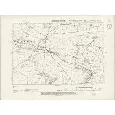 1938 Map of Devonshire IV.SE, 1943 Print