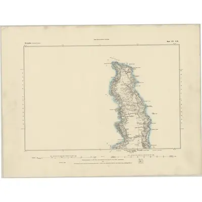 1884 Map of Devonshire IVa.NW, 1885 Print
