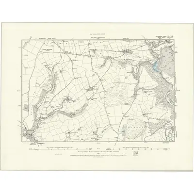 1886 Map of Devonshire IX.NE, 1888 Print