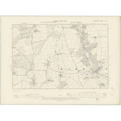 1903 Map of Devonshire IX.NW, 1905 Print