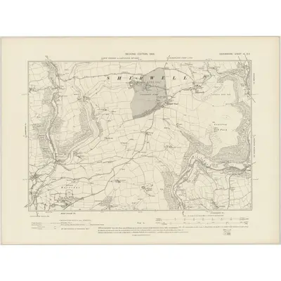 1903 Map of Devonshire IX.SE, 1905 Print