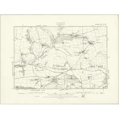 1885 Map of Devonshire IX.SW, 1888 Print