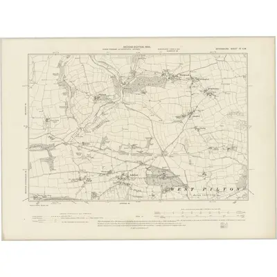 1903 Map of Devonshire IX.SW, 1905 Print