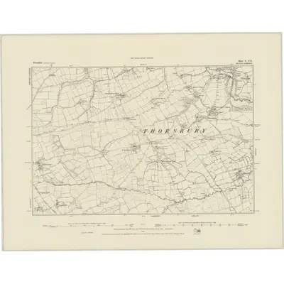 1883 Map of Devonshire L.NE, 1884 Print