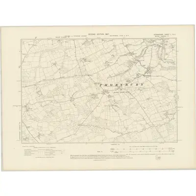 1905 Map of Devonshire L.NE, 1907 Print