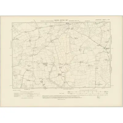 1905 Map of Devonshire L.NW, 1907 Print
