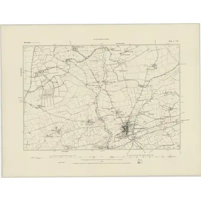 1883 Map of Devonshire L.SW, 1884 Print