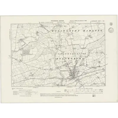 1938 Map of Devonshire L.SW, 1943 Print