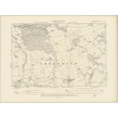 1905 Map of Devonshire LI.NE, 1906 Print