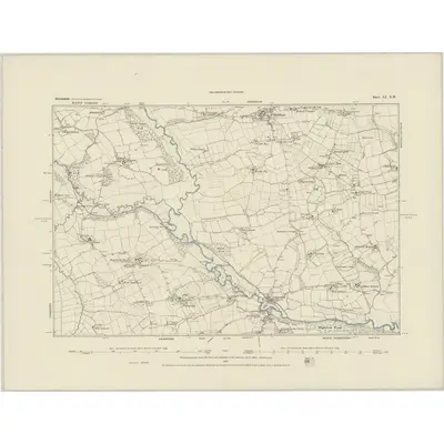 1883 Map of Devonshire LI.NW, 1884 Print