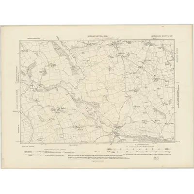 1905 Map of Devonshire LI.NW, 1906 Print