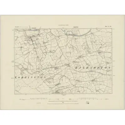 1884 Map of Devonshire LI.SE