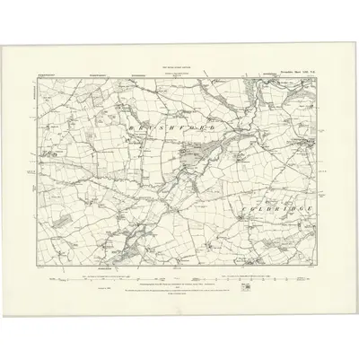 1886 Map of Devonshire LIII.NE, 1888 Print