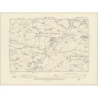 1904 Map of Devonshire LIII.NE, 1906 Print