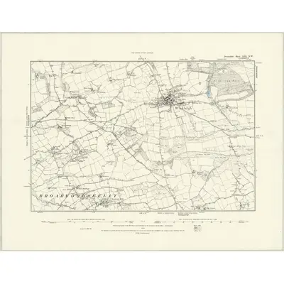 1884 Map of Devonshire LIII.NW, 1888 Print