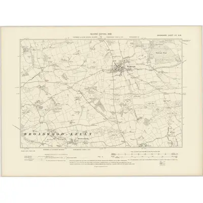 1904 Map of Devonshire LIII.NW, 1906 Print