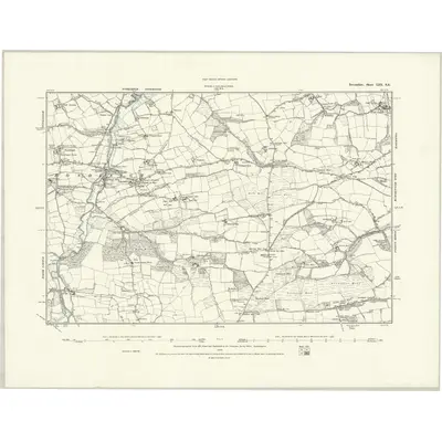1885 Map of Devonshire LIII.SE, 1888 Print