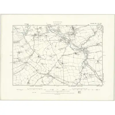 1886 Map of Devonshire LIV.NW, 1888 Print