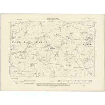 1904 Map of Devonshire LIV.SW, 1906 Print