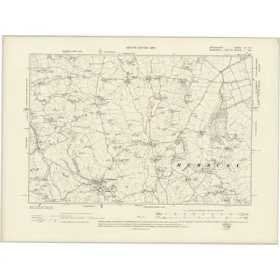1903 Map of Devonshire LIX.NE, 1906 Print