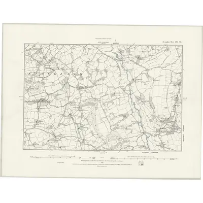 1887 Map of Devonshire LIX.SE, 1888 Print