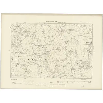 1903 Map of Devonshire LIX.SE, 1906 Print
